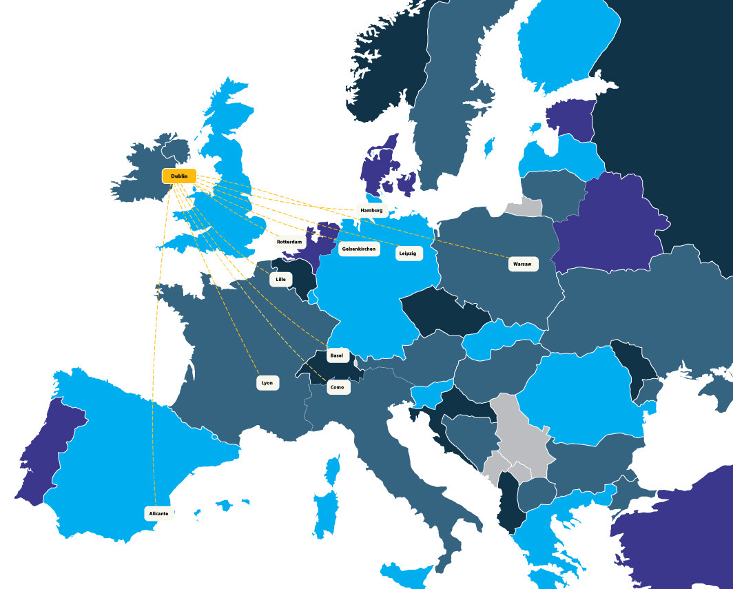 EU Imports to Ireland jump by over 70%